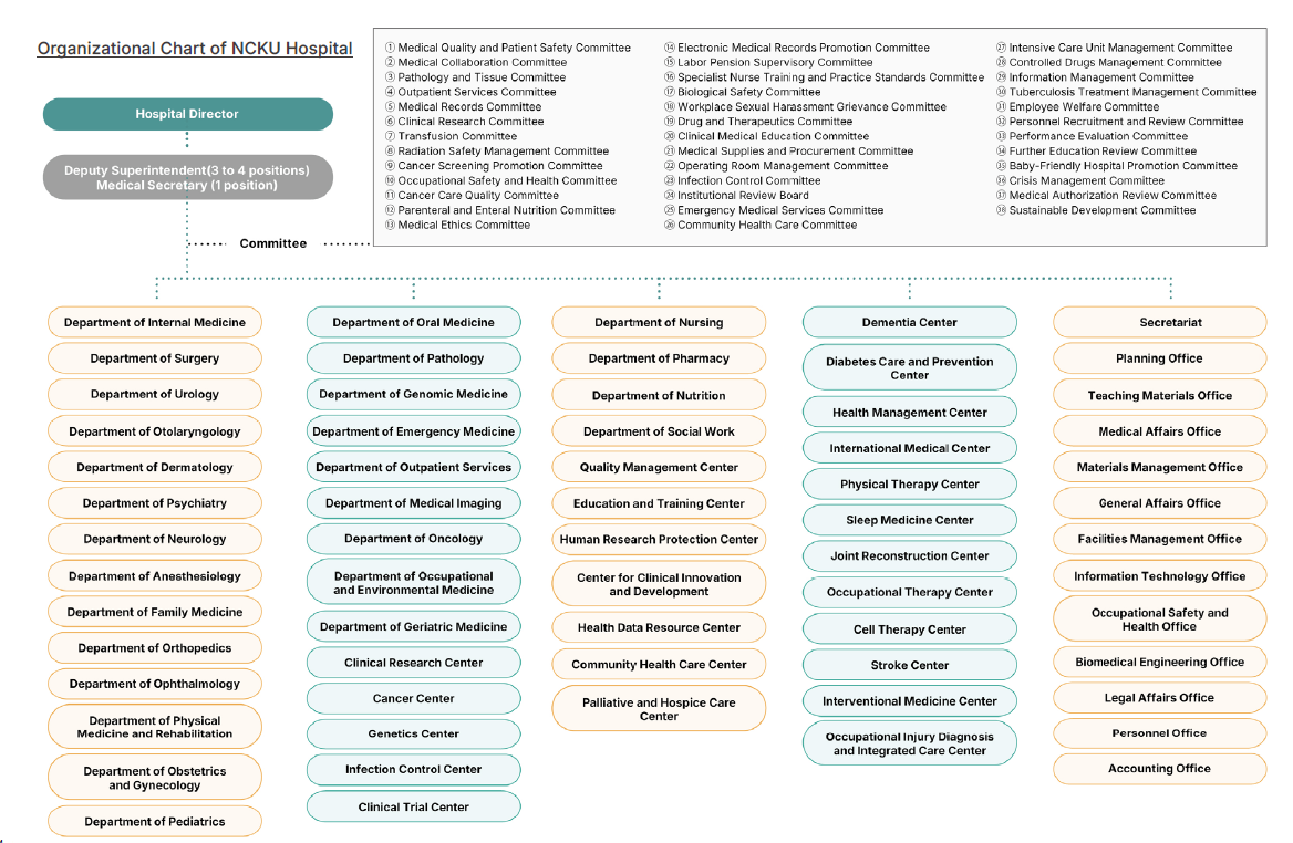 Organizational Chart of NCKU Hospital